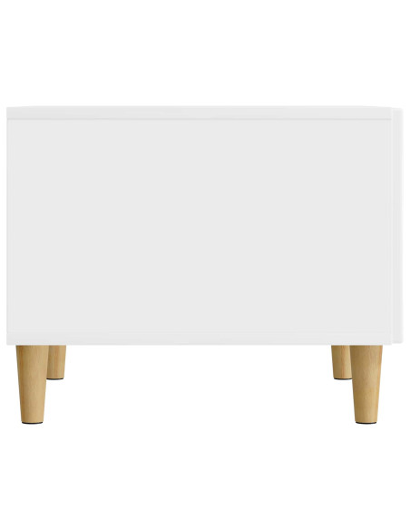 Tavolino da salotto con cassetto Bianco Lucido 49 x 50 x 40 cm
