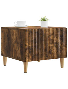 Tavolino da salotto con cassetto Rovere Fumo 49 x 50 x 40 cm 2