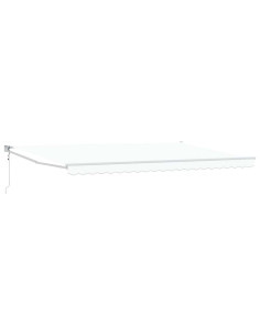 Tenda da Sole Bianco 500 × 300 cm Poliestere e Metallo 2