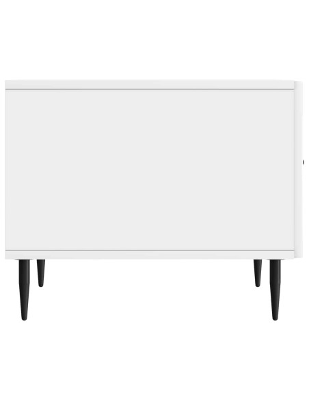 Tavolino da salotto con cassetto Bianco Lucido 49 x 50 x 40 cm