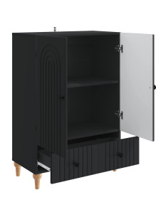 Credenza Nero 66 x 34,5 x 95 cm Legno ingegnerizzato 2