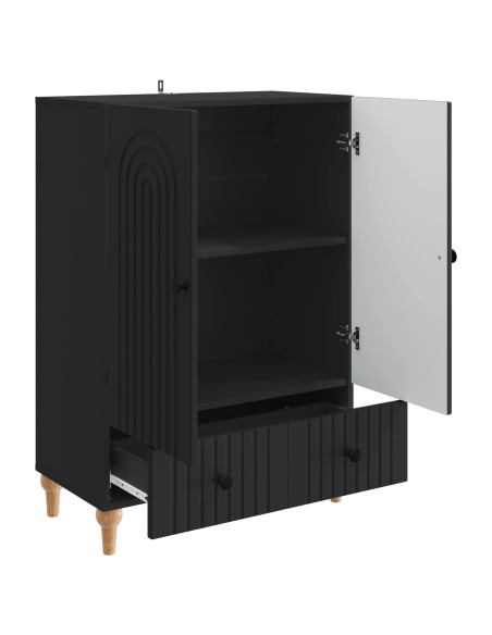 Credenza Nero 66 x 34,5 x 95 cm Legno ingegnerizzato