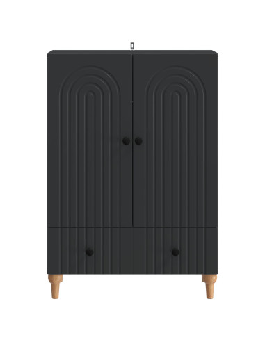 Credenza Nero 66 x 34,5 x 95 cm Legno ingegnerizzato