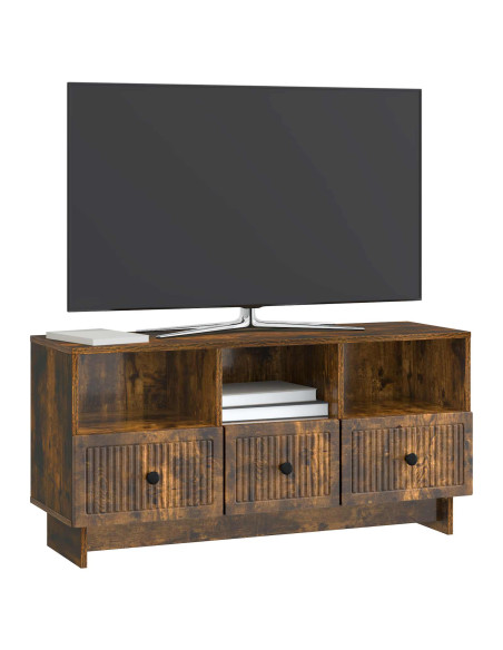 Mobile TV Rovere Fumo 102 x 34,5 x 50 cm Legno ingegnerizzato