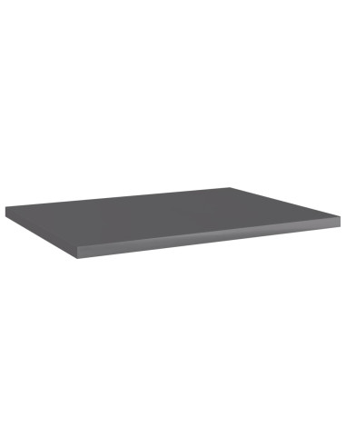 Ripiani per Libreria 4pz Grigio Lucido 40x30x1,5cm Multistrato