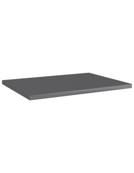 Ripiani per Libreria 4pz Grigio Lucido 40x30x1,5cm Multistrato