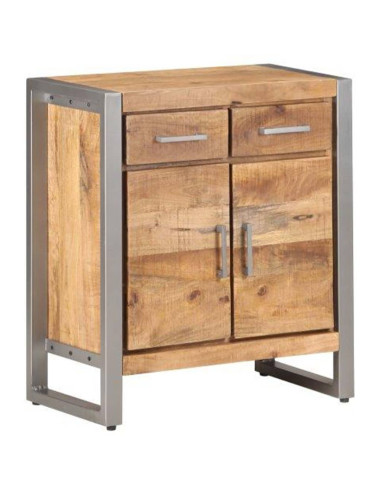 Credenza 60x35x72 cm in Legno di Mango Grezzo