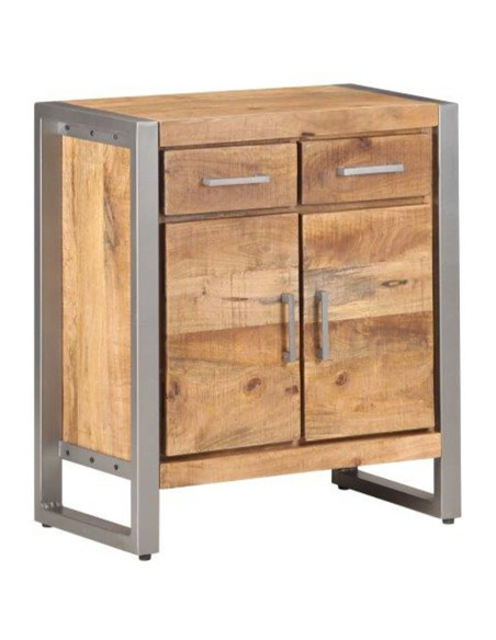 Credenza 60x35x72 cm in Legno di Mango Grezzo