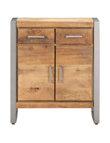 Credenza 60x35x72 cm in Legno di Mango Grezzo