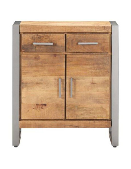 Credenza 60x35x72 cm in Legno di Mango Grezzo