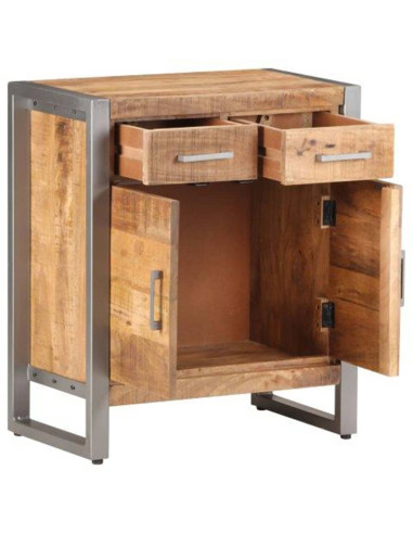 Credenza 60x35x72 cm in Legno di Mango Grezzo