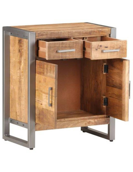 Credenza 60x35x72 cm in Legno di Mango Grezzo