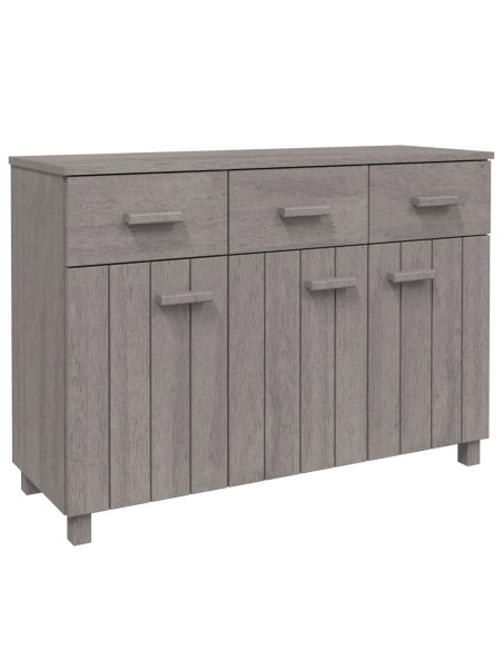Credenza HAMAR Grigio Chiaro 113x40x80cm Legno Massello di Pino