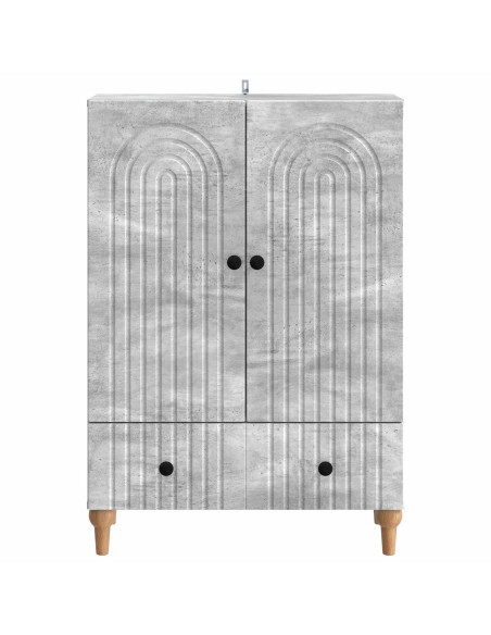 Credenza Grigio Cemento 66 x 34,5 x 95 cm Legno ingegnerizzato