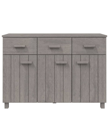 Credenza HAMAR Grigio Chiaro 113x40x80cm Legno Massello di Pino