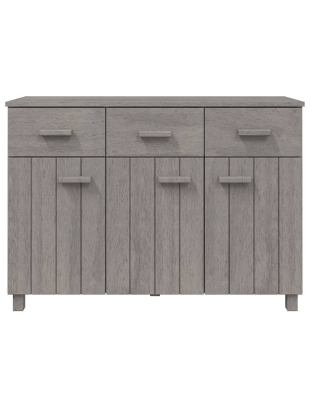 Credenza HAMAR Grigio Chiaro 113x40x80cm Legno Massello di Pino