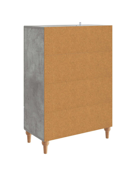 Credenza Grigio Cemento 66 x 34,5 x 95 cm Legno ingegnerizzato