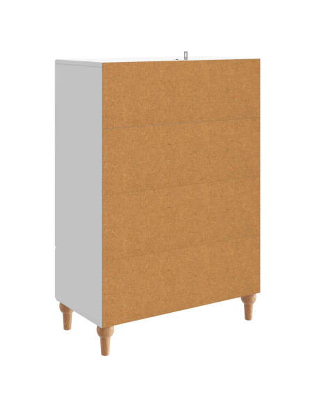 Credenza Bianco Lucido 66 x 34,5 x 95 cm Legno ingegnerizzato