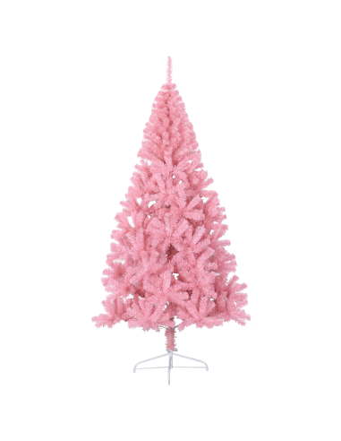 Albero di Natale artificiale con luci integrate Rosa 240 cm PVC