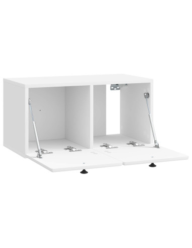 Mobile Porta TV da Muro Bianco Lucido 59,5 x 31 x 30 cm