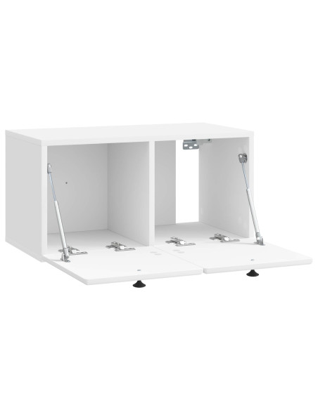 Mobile Porta TV da Muro Bianco Lucido 59,5 x 31 x 30 cm