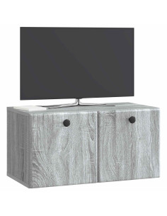Mobile Porta TV da Muro Grigio Sonoma 59,5 x 31 x 30 cm 2