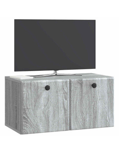 Mobile Porta TV da Muro Grigio Sonoma 59,5 x 31 x 30 cm