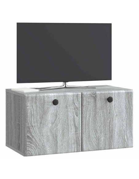 Mobile Porta TV da Muro Grigio Sonoma 59,5 x 31 x 30 cm