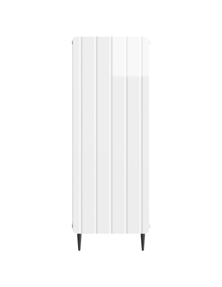 Credenza Bianco Lucido 34,5 x 33 x 92 cm Legno ingegnerizzato
