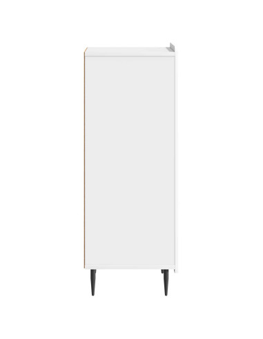 Credenza Bianco Lucido 34,5 x 33 x 92 cm Legno ingegnerizzato