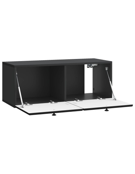 Mobile Porta TV da Muro Nero 78,5 x 31 x 30 cm