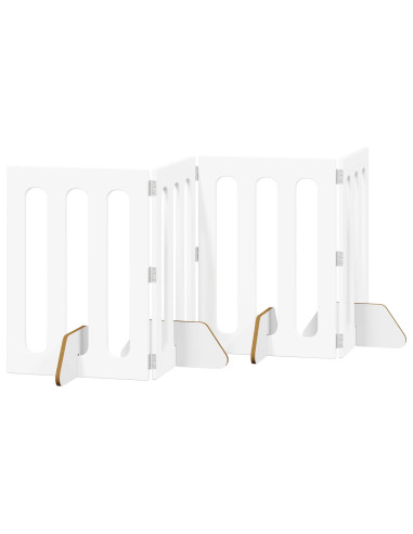 Recinto pieghevole per animali 4 pcs Bianco 201 x 38 x 70 cm