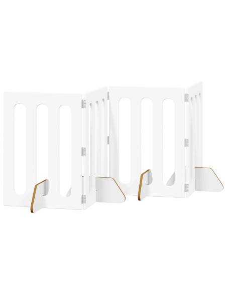Recinto pieghevole per animali 4 pcs Bianco 201 x 38 x 70 cm