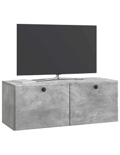 Mobile Porta TV da Muro Grigio Cemento 78,5 x 31 x 30 cm 2