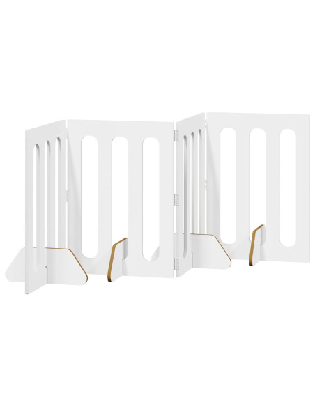 Recinto pieghevole per animali 4 pcs Bianco 201 x 38 x 70 cm
