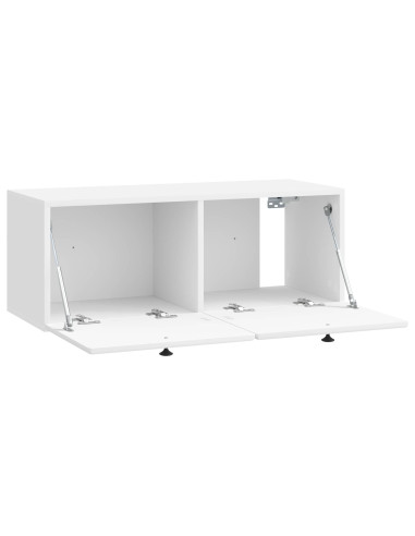 Mobile Porta TV da Muro Bianco Lucido 78,5 x 31 x 30 cm