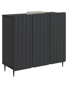Credenza Nero 89 x 34,5 x 82 cm Legno ingegnerizzato 2