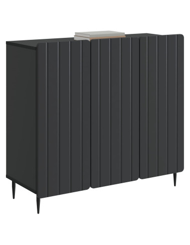 Credenza Nero 89 x 34,5 x 82 cm Legno ingegnerizzato