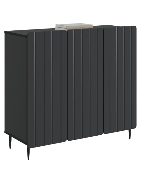 Credenza Nero 89 x 34,5 x 82 cm Legno ingegnerizzato