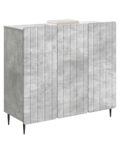 Credenza Grigio Cemento 89 x 34,5 x 82 cm Legno ingegnerizzato