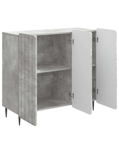 Credenza Grigio Cemento 89 x 34,5 x 82 cm Legno ingegnerizzato