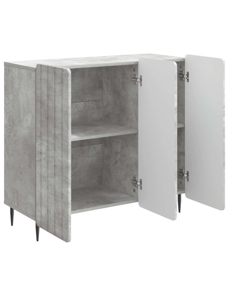 Credenza Grigio Cemento 89 x 34,5 x 82 cm Legno ingegnerizzato