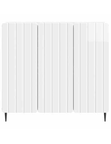 Credenza Bianco Lucido 89 x 34,5 x 82 cm Legno ingegnerizzato
