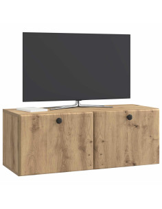 Mobile Porta TV da Muro Rovere Artigianale 78,5 x 31 x 30 cm 2