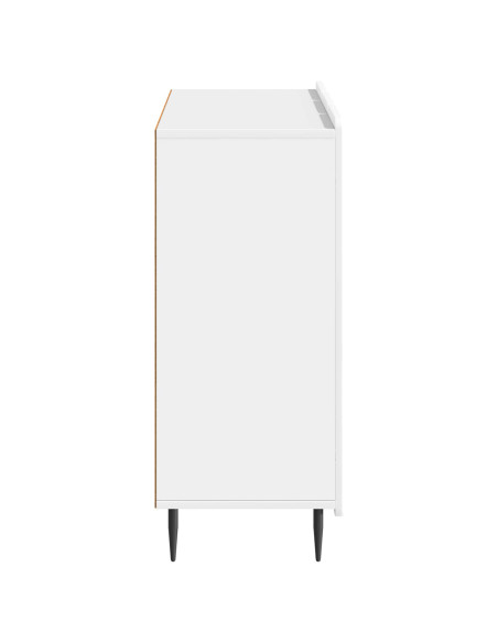 Credenza Bianco Lucido 89 x 34,5 x 82 cm Legno ingegnerizzato