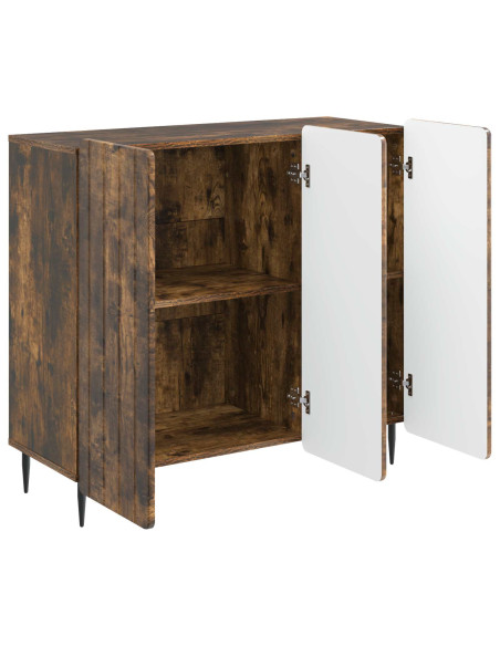 Credenza Rovere Fumo 89 x 34,5 x 82 cm Legno ingegnerizzato