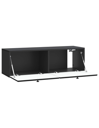 Mobile Porta TV da Muro Montaggio a parete Nero 98 x 31 x 30 cm