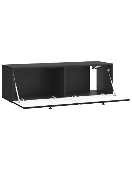 Mobile Porta TV da Muro Montaggio a parete Nero 98 x 31 x 30 cm