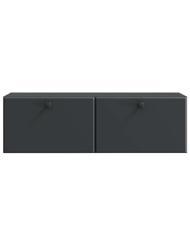 Mobile Porta TV da Muro Montaggio a parete Nero 98 x 31 x 30 cm