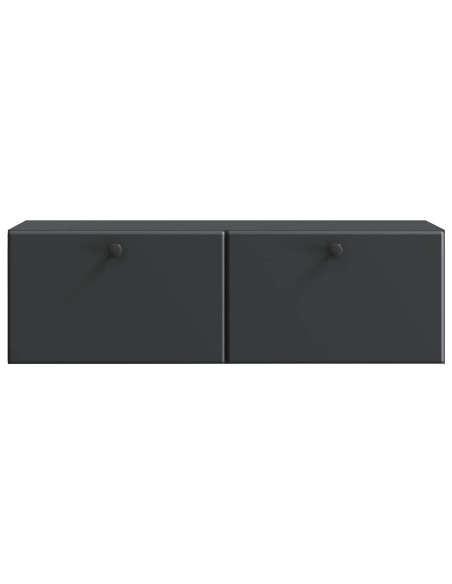 Mobile Porta TV da Muro Montaggio a parete Nero 98 x 31 x 30 cm